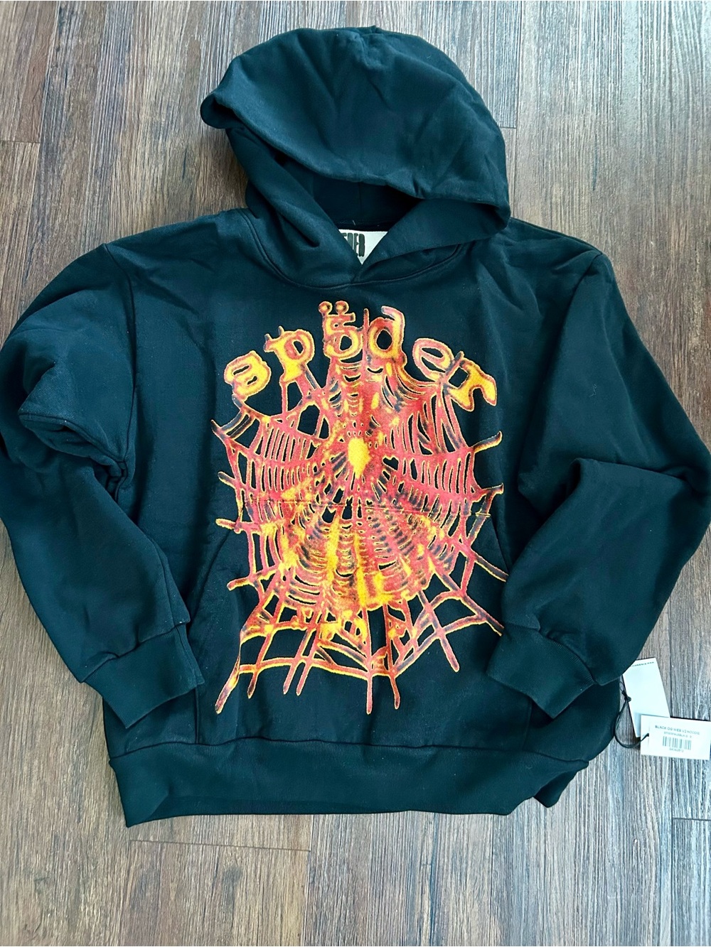 Spyder Black Hoodie with Orange